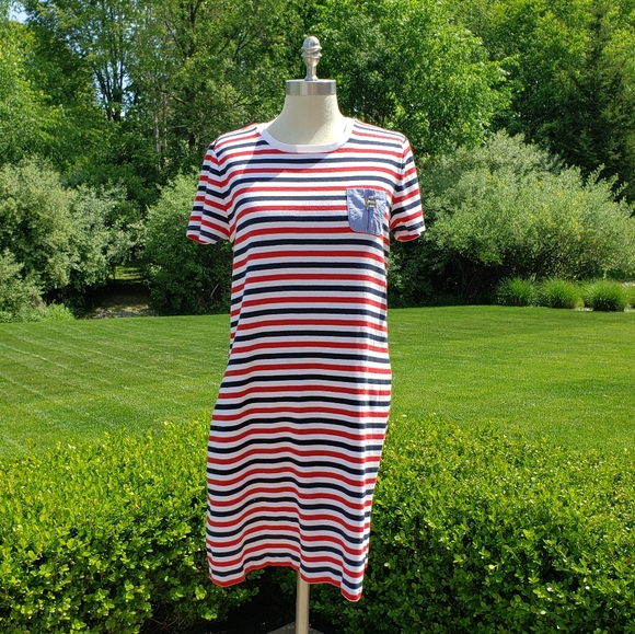 Tommy Hilfiger Dresses & Skirts - Tommy Hilfiger Chambray Pocket T-Shirt Dress